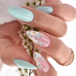 Spring Floral Press On Nails -Clothing Discount Store cute spring floral press false nails 555