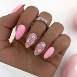Spring Floral Press On Nails -Clothing Discount Store cute spring floral press false nails 885