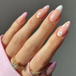 Spring Floral Press On Nails -Clothing Discount Store cute spring floral press false nails 889