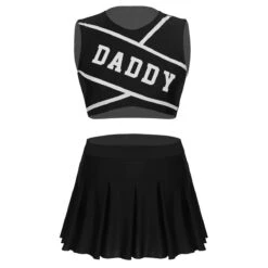 Daddy Cheerleader Outfit -Clothing Discount Store daddy cheerleader outfit belly shirt cheer leader crop top tops costume ddlg playground 179
