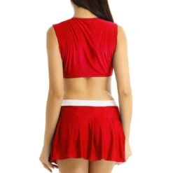 Daddy Cheerleader Outfit -Clothing Discount Store daddy cheerleader outfit belly shirt cheer leader crop top tops costume ddlg playground 697