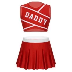 Daddy Cheerleader Outfit -Clothing Discount Store daddy cheerleader outfit belly shirt cheer leader crop top tops costume ddlg playground 707