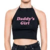 Daddy's Girl Halter Top 2 Daddy's Girl Halter Top -Clothing Discount Store daddys girl halter top 2xl babygirl belly shirt crop kawaii babe 748
