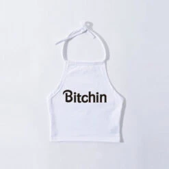 Daddy's Girl Halter Top -Clothing Discount Store daddys girl halter top white bitchin s 2xl babygirl belly shirt crop kawaii babe 664