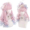Dainty Blue Pink Ombre Wig -Clothing Discount Store dainty blue pink ombre wig blue wig cosplay costume cotton candy fake hair wig kawaii babe 201