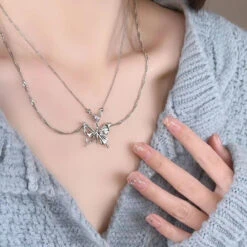 Dainty Butterfly Necklaces -Clothing Discount Store dainty elegant jewelled butterfly necklaces 683