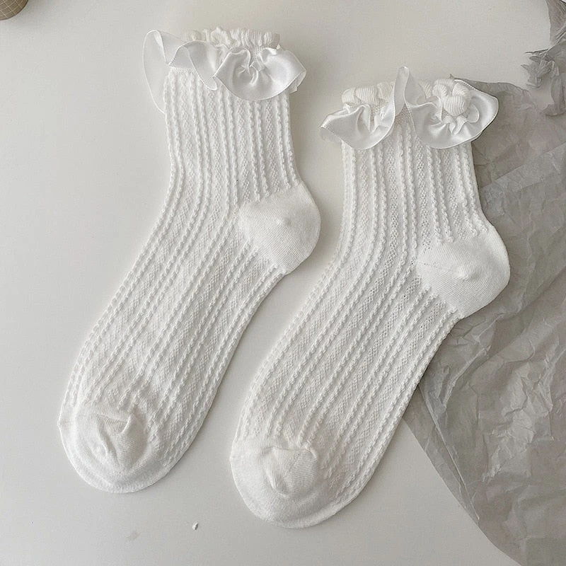 Dainty White Lace Socks 4 Dainty White Lace Socks - Image 2