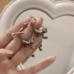 Dangling Kitten Earrings -Clothing Discount Store dangling kitten earrings dangling kitten earrings cats dangle 476