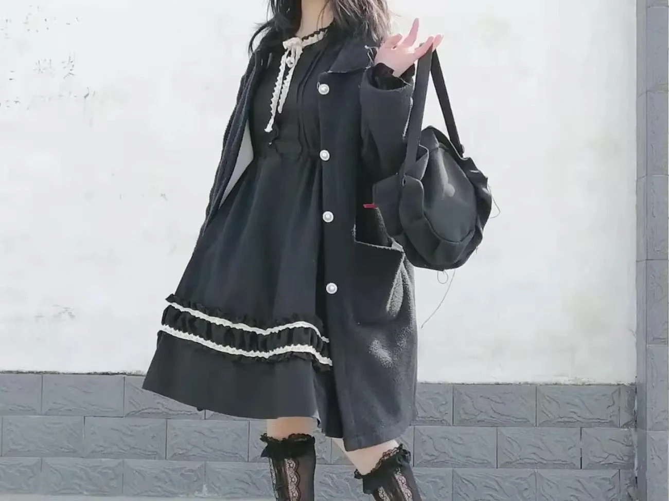 Dark Academia Black Dress 5 Dark Academia Black Dress - Image 3