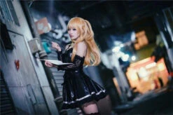Death Note Misa Amane Cosplay Set 30 Death Note Misa Amane Cosplay Set -Clothing Discount Store death note misa amane cosplay set black cospalyer cosplay death note dress kawaii babe 501
