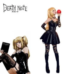 Death Note Misa Amane Cosplay Set 32 Death Note Misa Amane Cosplay Set -Clothing Discount Store death note misa amane cosplay set black cospalyer cosplay death note dress kawaii babe 792