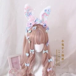 Decora Handmade Bunny Ears -Clothing Discount Store decora handmade bunny ears accessories baby bun ear headband ddlg playground 446