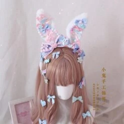 Decora Handmade Bunny Ears -Clothing Discount Store decora handmade bunny ears accessories baby bun ear headband ddlg playground 998
