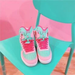 Dinosaur High Top Sneakers -Clothing Discount Store dinosaur high top sneakers abdl age regression cgl cglre chire shoes kawaii babe 358