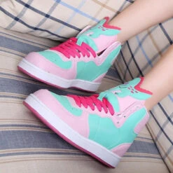 Dinosaur High Top Sneakers -Clothing Discount Store dinosaur high top sneakers abdl age regression cgl cglre chire shoes kawaii babe 708