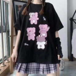 Doctor Bear Menhera Oversized Tee -Clothing Discount Store doctor bear menhera oversized tee bears creepy cute pastel goth fashion shirt ddlg playground 399