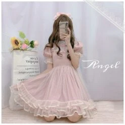 Dusty Pink Fairy Gown 24 Dusty Pink Fairy Gown -Clothing Discount Store dusty pink fairy gown dress dresses rose jsk ddlg playground 297