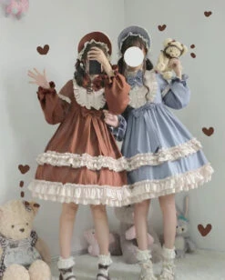 Dusty Pink Maid Dress -Clothing Discount Store dusty pink maid dress dresses dress kawaii lace layered layers 370