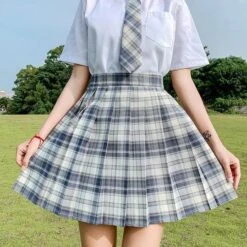 Electric Plaid Skirt (17 Colors) 31 Electric Plaid Skirt (17 Colors) -Clothing Discount Store electric plaid pleated skirt 01 xxl clothing aura goth gothic ddlg playground 961