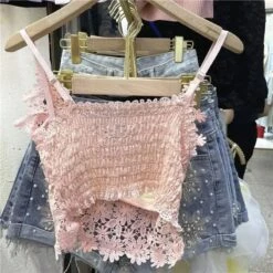 Embroidered Butterfly Camisole -Clothing Discount Store embroidered butterfly camisole tank top fairycore 158