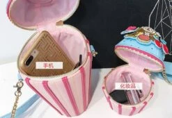 Embroidered Cupcake Handbag -Clothing Discount Store embroidered cupcake handbag 3d cases cakes coin purse cup bags ddlg playground 946