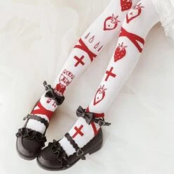 Emergency Berry Stockings 13 Emergency Berry Stockings -Clothing Discount Store emergency berry stockings berries cats doctor harajuku socks ddlg playground 141
