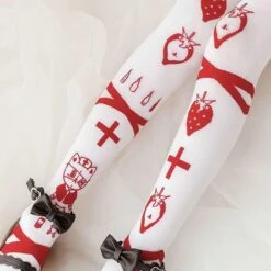 Emergency Berry Stockings 14 Emergency Berry Stockings -Clothing Discount Store emergency berry stockings berries cats doctor harajuku socks ddlg playground 819