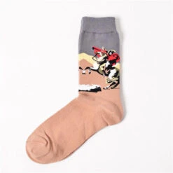 Famous Artwork Socks -Clothing Discount Store famous artwork socks 20 ankle socks artistic artwork famous artists mona lisa kawaii babe 634
