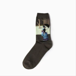 Famous Artwork Socks -Clothing Discount Store famous artwork socks 9 ankle socks artistic artwork famous artists mona lisa kawaii babe 530
