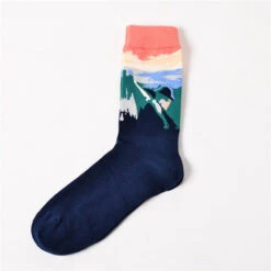 Famous Artwork Socks -Clothing Discount Store famous artwork socks ankle socks artistic artwork famous artists mona lisa kawaii babe 753