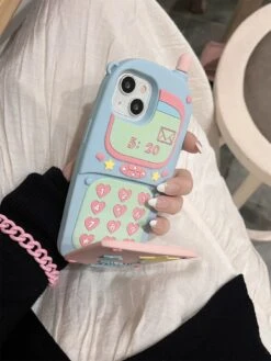 Flip Phone IPhone Case -Clothing Discount Store flip phone iphone case mobile cases blue hearts iphone kawaii 166