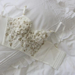 Floral Embroidered Bustier 37 Floral Embroidered Bustier -Clothing Discount Store floral embroidered bustier angelcore bralette bustiers cami crop ddlg playground 901