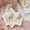 Floral Embroidered Bustier 2 Floral Embroidered Bustier -Clothing Discount Store floral embroidered bustier white angelcore bralette bustiers cami crop ddlg playground 960