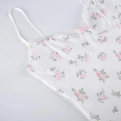 Soft Rosebud Tank Dress -Clothing Discount Store floral tank dress dress angelcore backless clothing dress dresses 198