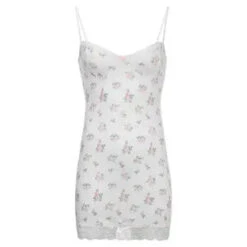 Soft Rosebud Tank Dress -Clothing Discount Store floral tank dress dress angelcore backless clothing dress dresses 937