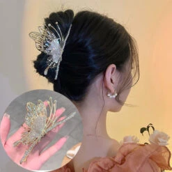 Flutter Hair Clips -Clothing Discount Store flutter hair clips diamond butterfly barettes butterflies accessories clip kawaii babe 549