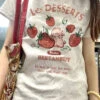 French Strawberry Bunny Tee -Clothing Discount Store french strawberry bunny tee t shirts bunny dessert fruit fruity 312