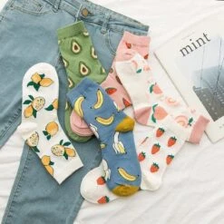 Fruity Sockies 23 Fruity Sockies -Clothing Discount Store fruity sockies ankle socks avocado avocadoes avocados bananas ddlg playground 633