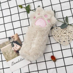 Furry Kitten Paw Pencil Case -Clothing Discount Store furry kitten paw pencil case pen cases pencil case paw cosmetic 938