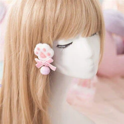 Furry Paw Pins -Clothing Discount Store furry paw pins bell bells cat paw cats furries jewelry kawaii babe 443