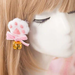 Furry Paw Pins -Clothing Discount Store furry paw pins bell bells cat paw cats furries jewelry kawaii babe 747