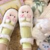 Fuzzy Bear Mary Janes -Clothing Discount Store fuzzy bear mary janes shoes feetwear footwear furry shoe ddlg playground 828
