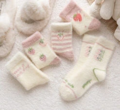 Fuzzy Berry Socks -Clothing Discount Store fuzzy berry socks berries furry kawaii babe 306