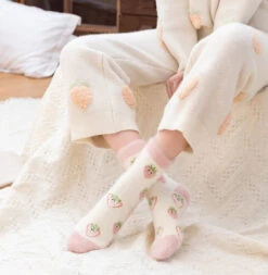 Fuzzy Berry Socks -Clothing Discount Store fuzzy berry socks berries furry kawaii babe 643