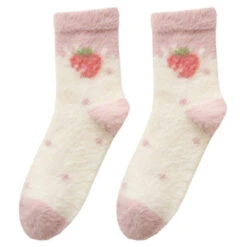 Fuzzy Berry Socks -Clothing Discount Store fuzzy berry socks berries furry kawaii babe 802
