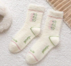 Fuzzy Berry Socks -Clothing Discount Store fuzzy berry socks green berries furry kawaii babe 639
