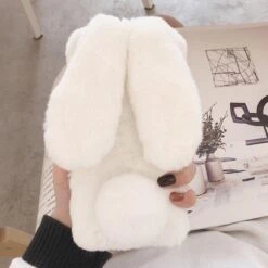 Fuzzy Bunny IPhone Case -Clothing Discount Store fuzzy bunny iphone case for xs max white 3d android phone cases apple iphones ears kawaii babe ddlg playground 813