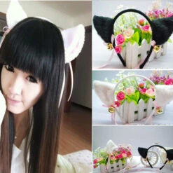 Fuzzy Neko Ears -Clothing Discount Store fuzzy neko ears headbands cat ear headband cat bell head band 993