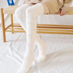 Polkadot Fuzzy Thigh Highs 24 Polkadot Fuzzy Thigh Highs -Clothing Discount Store fuzzy spotted thigh highs socks furry fuzzy fuzzy stockings knee 598