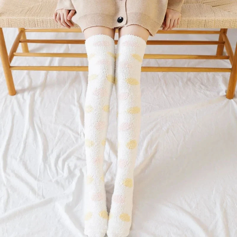 Polkadot Fuzzy Thigh Highs 7 Polkadot Fuzzy Thigh Highs - Image 5